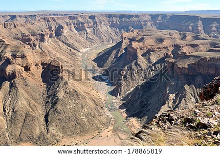 Fish River Canyon, Hobas, Namibia. Second largest canyon on Earth