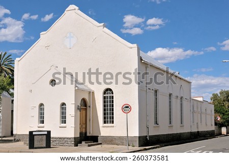 BEAUFORT WEST, SOUTH AFRICA - DECEMBER 1, 2014: Church in Beaufort West in the Northern Cape Province of South Africa