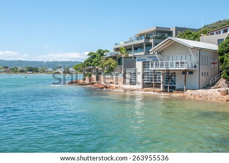 KNYSNA, SOUTH AFRICA - JANUARY 5, 2015: The National Sea Rescue Institute offices at the Knysna lagoon.