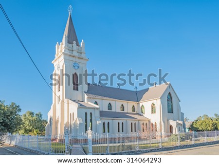 The Dutch Reformed Church in Britstown, a small town in the Northern Cape Karoo region of South Africa