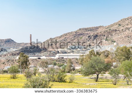 NABABEEP, SOUTH AFRICA - AUGUST 17, 2015: The copper mine in Nababeep, a small mining town in the Northern Cape Namaqualand. Mining began in the 1850s