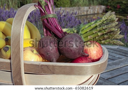 Fruit and vegetables in basket
