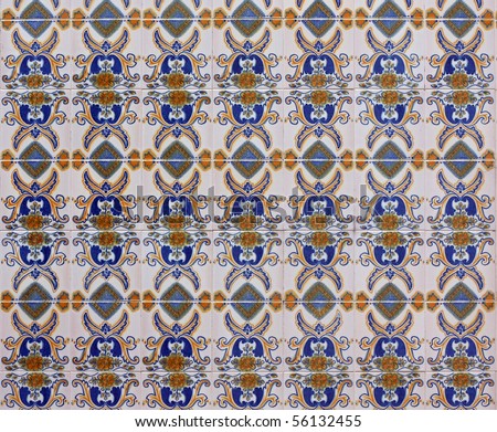 Old tiled Background - portuguese tiles