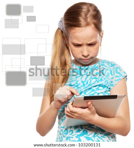 kid with computer