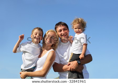 Happy family with two children. Many happy families search in my portfolio