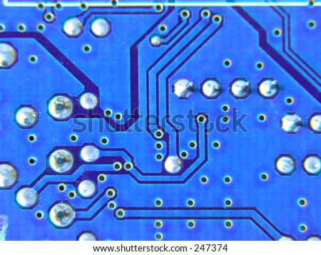 A close up simple and clean view of circuit board.