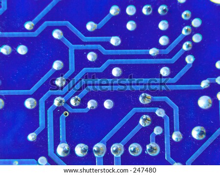 A close up simple and clean view of circuit board.