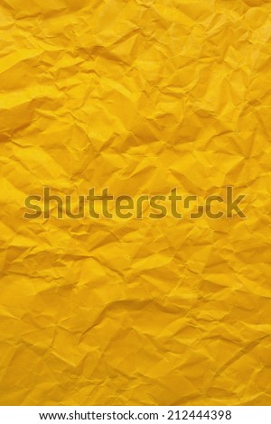 Yellow wrinkled paper