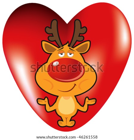 cute cartoon heart pictures. stock vector : Comic cartoon