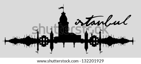 istanbul city retro vector art istanbul city retro vector art