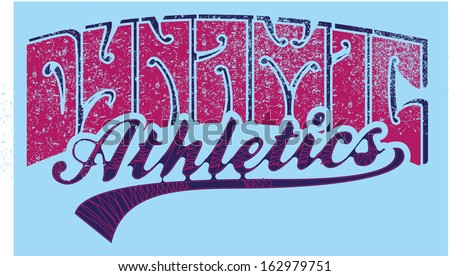 college athletic sports slogan vector art