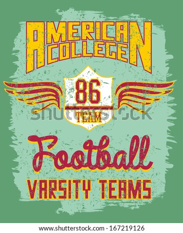 college athletic sports vector art