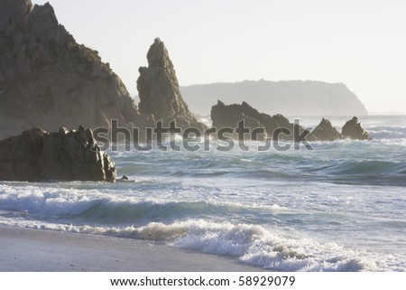 Beautiful Beaches In Italy. stock photo : The beautiful beach Rena Majore at Sunset, Sardinia, Italy