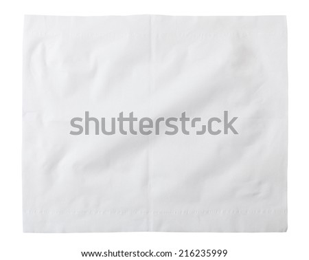 paper napkins isolated on white