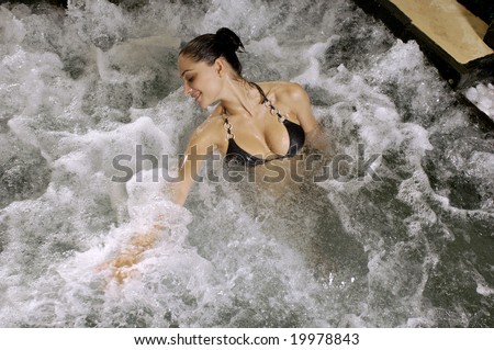 Hydro massage in a spa