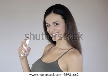 Woman Using Deodorant