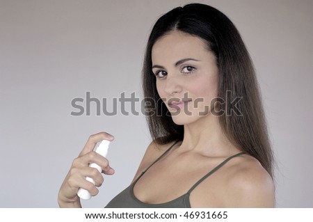 Woman Using Deodorant