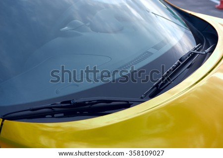 yellow car wipers