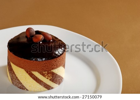 Chocolate Truffle cake close up