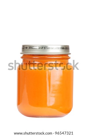 Jar of carrot baby food
