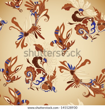 seamless floral exotic pattern seamless floral exotic pattern