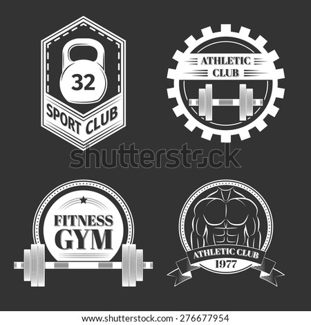Set of Logo for sport athletic club, excellent vector illustration, EPS 10