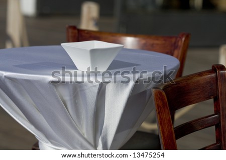 stock photo The wedding ceremony table