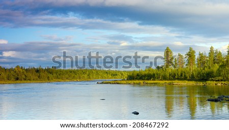 Umba - the river on the Kola Peninsula in the Murmansk region of Russia.
