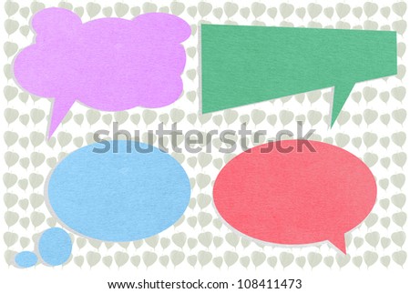 colorful of speak balloon on background