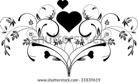 floral heart design