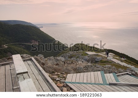 cabot trail viewed from skyline trail on cape bretton
