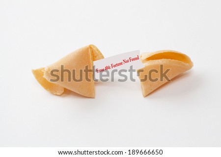 fortune cookie opened with today\'s your lucky day message