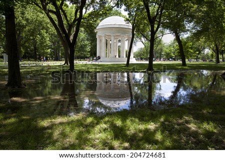 WASHINGTON D.C. - MAY 25 2014: The District of Columbia War Memorial commemorates the citizens of the District of Columbia who served in World War I.