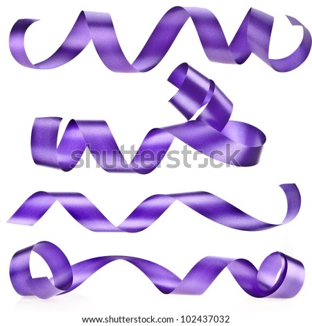 colorful streamers ribbons tape Collection set isolated on white background colorful streamers ribbons tape Collection set isolated on white background