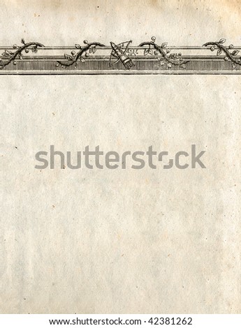 antique textured page with a border,  1799 year