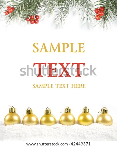 christmas card with copy space for your text