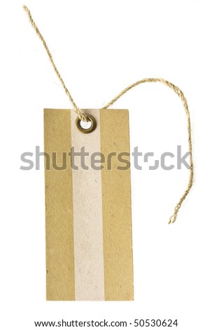 Price tag or address label with string
