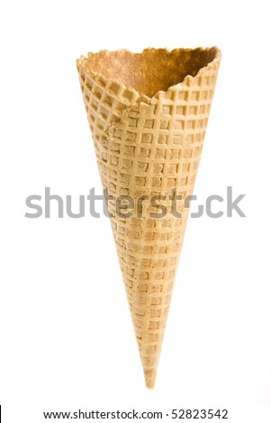 waffle cone texture. Empty sugar waffle cone