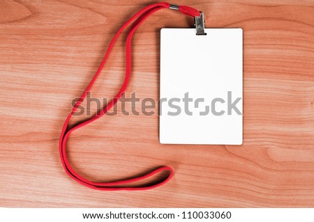 Identity card on wooden table