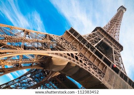 famous Eiffel Tower in Paris France. famous Eiffel Tower in Paris France.