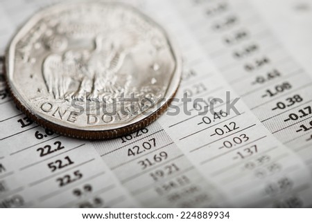 american coin the financial report. Rate of the dollar (shallow DOF)