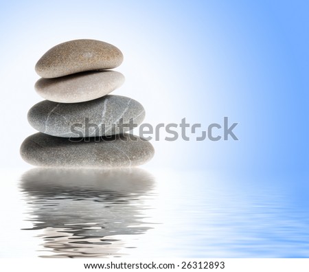 balance ( stones isolated on white)