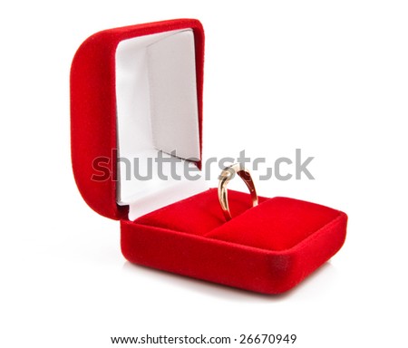 stock photo wedding ring on white background