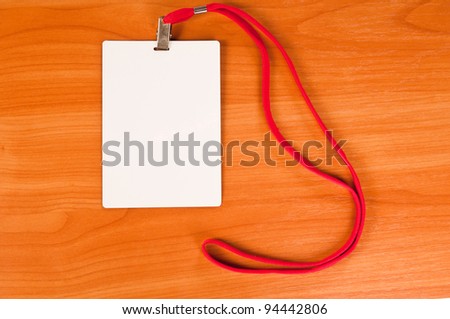 Identity card on wooden table