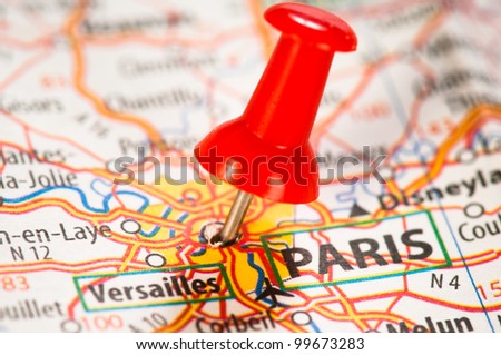 Paris on a map