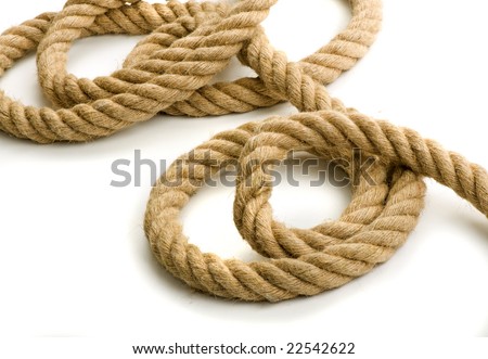 Coils Of Rope. coils of a thick rope on a