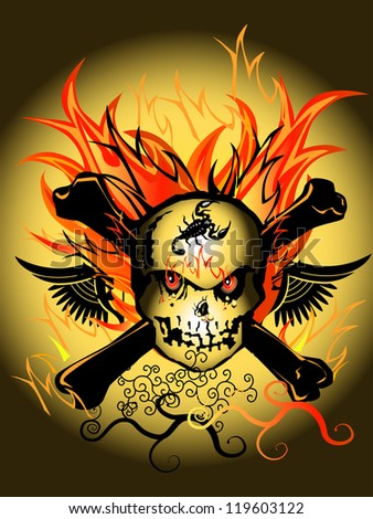 arts skull fire
