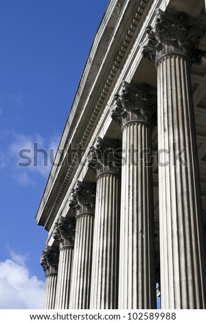 Columns of National Portrait Gallery, London, England