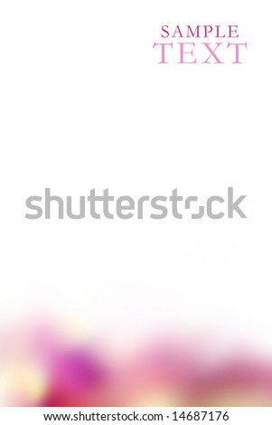 One of a series letterhead templates, with spring colors bright yellow and pink with sample type
