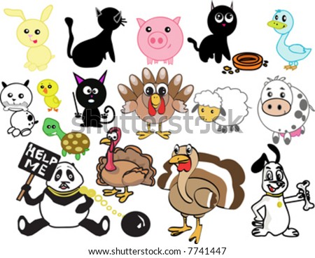 Vector Set - Stylized Domestic Animals - 7741447 : Shutterstock Vector Set - Stylized Domestic Animals - 7741447 : Shutterstock